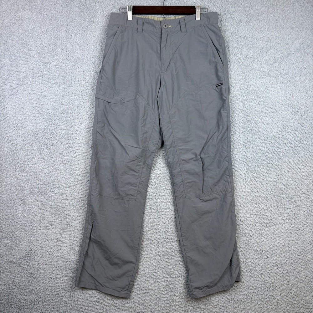 Patagonia Pants Mens Medium Gray 100 Nylon Hiking Outdoor Trousers Lightweight